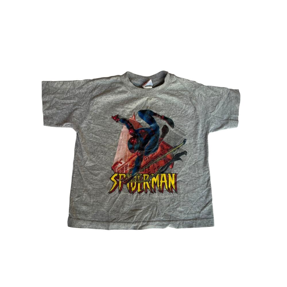 Vintage 2003 Superman Kids Boy Tee Shirt Grey Size 5